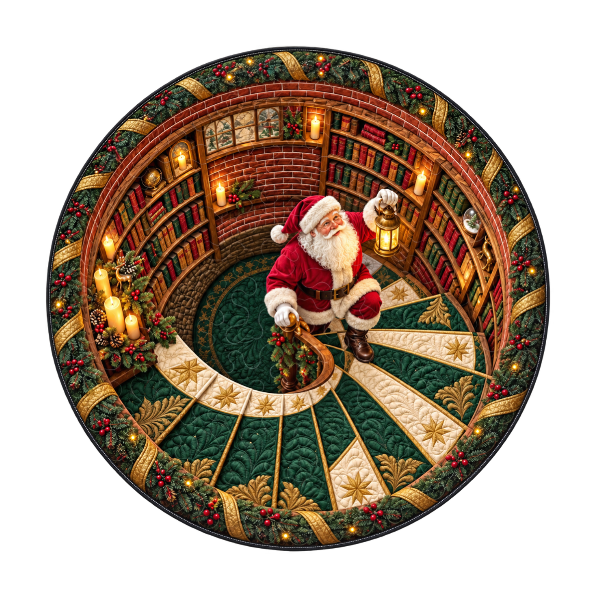 Personalized Quilted Round Mat - Merry Moments All Season - Personalized Christmas Birthday GiftFor Mom, Dad, Family, Husband, Wife 1c54e6a8-1941-43b6-ae59-48faf996882f-3.png