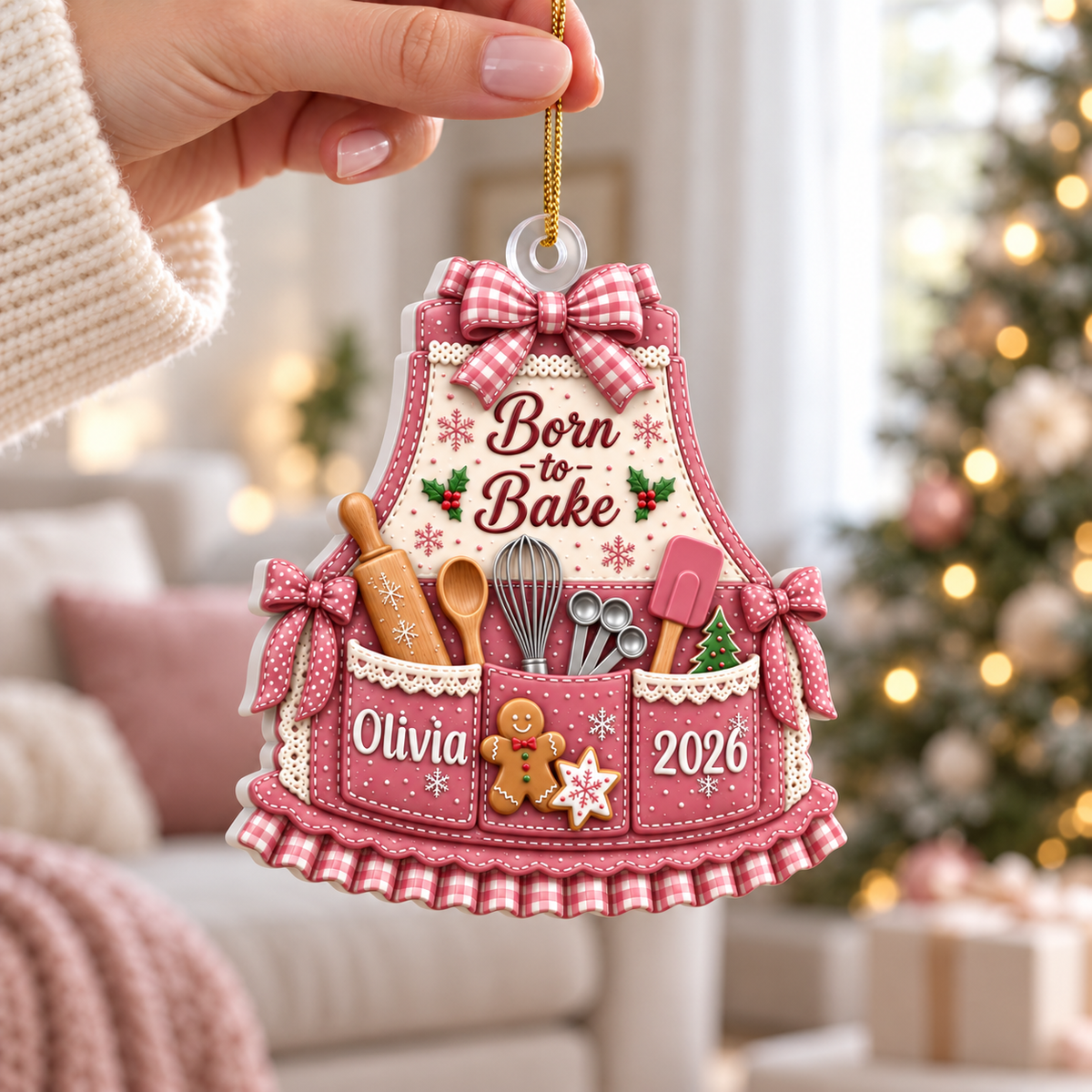 Personalized Baker Christmas Ornament, Custom Name 3D Relief Acrylic Ornament, Baking Lover Gift for Mom Grandma, Kitchen Christmas Decor 1c6f285a-918d-4d0c-a22a-428f4dc44697-447dae20-d5b2-4ad3-805a-fce470450687.png