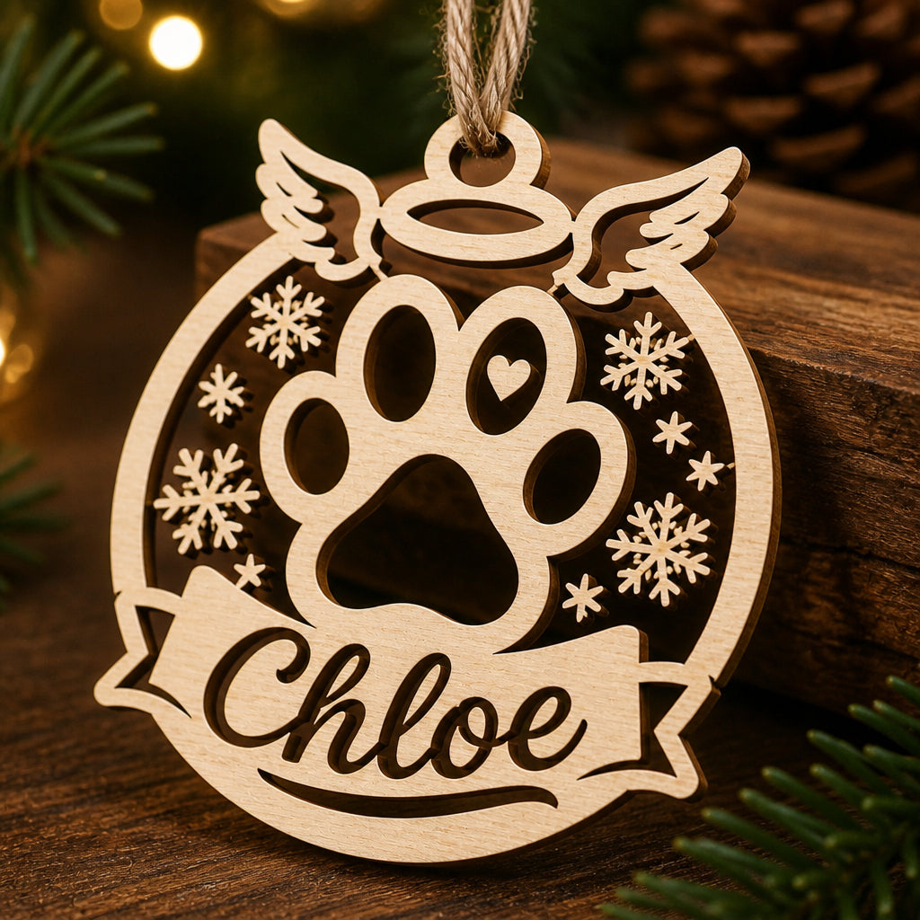 Angel Paw Snowflake Pet Memorial Name Ornament - Personalized Laser Cut Custom Shape Ornament 1c80a6b1-ca3f-4de2-9178-43145b90cb2d.jpg