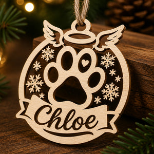 Angel Paw Snowflake Pet Memorial Name Ornament - Personalized Laser Cut Custom Shape Ornament 1c80a6b1-ca3f-4de2-9178-43145b90cb2d.jpg