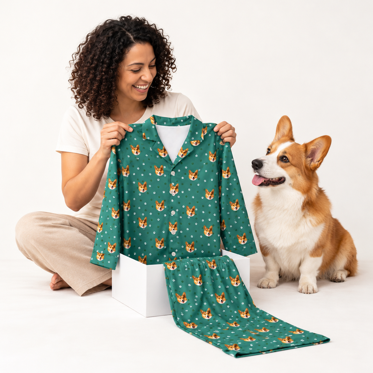 Paws, Prints & Pajama Nights – Custom Pet Face Pajamas, Personalized Long-Sleeve Sleepwear, Cozy Gift for Dog & Cat Lovers 1c83178b-3a29-4523-ae92-e3bd87682458-B-ng-xanh-h-a-ti-t-corgi-7.png