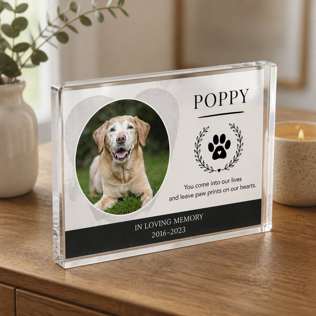 Pet Memorial Acrylic Plaque – Paw Print, Photo, Name & Dates - Personalized Acrylic Plaque 1c8f2b9f-1202-4437-9cc9-7026c305738d.jpg