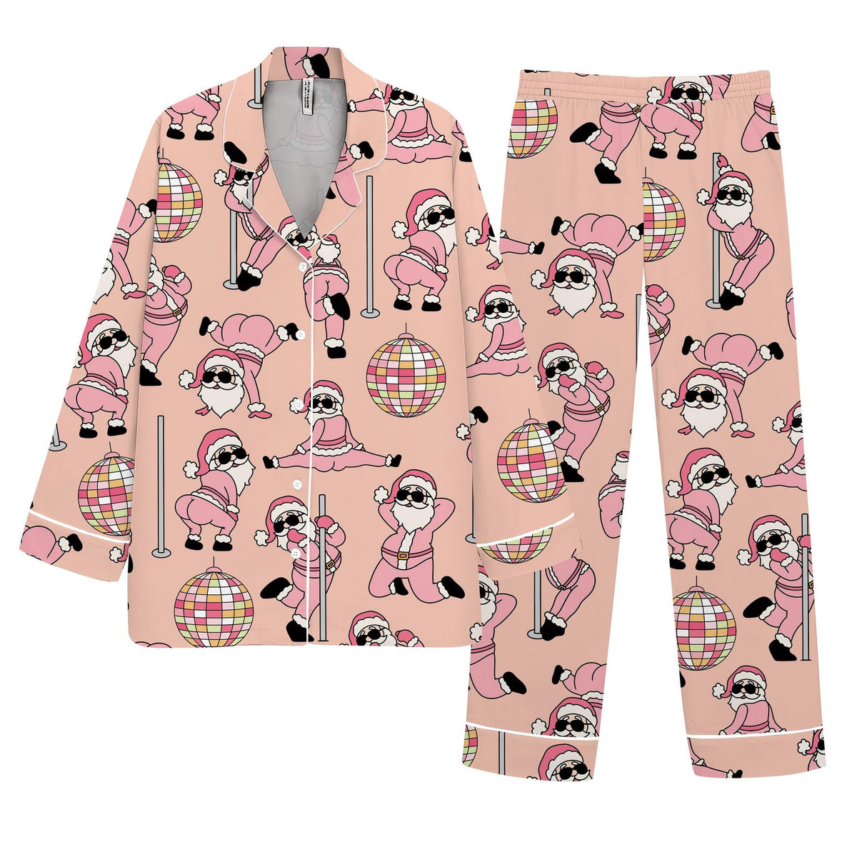 Women Christmas Pajama Set – Funny Dancing Santa Print Sleepwear, Pink Holiday Loungewear 1ca99eb5-4765-4819-bc18-6b3ca650fb22-il_1588xN.7438852625_kgs4.jpg