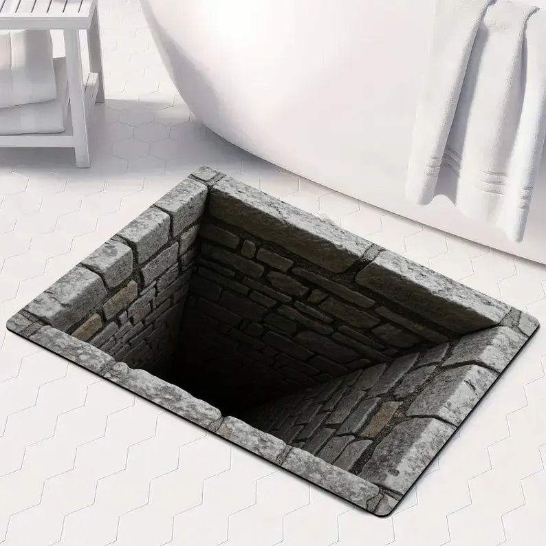 3D Illusion Stone Well Bath Mat, Funny Trap Door Floor Mat, Non Slip Bath Mat, Realistic Deep Pit Doormat, Unique Home Decor 1caa7691-c2a9-4008-8d67-4d5c48b0f7d9-KK-3-.webp