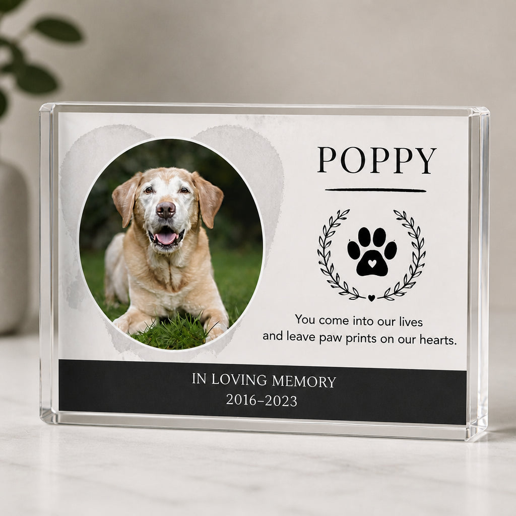 Pet Memorial Acrylic Plaque – Paw Print, Photo, Name & Dates - Personalized Acrylic Plaque 1cca2eff-de44-439a-88b3-c3199de11476.jpg