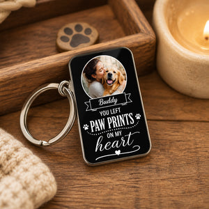 Pet Memorial Keychain – You Left Paw Prints On My Heart - Personalized Color Printed Stainless Steel Keychain 1ccf23b5-ee44-41d4-add2-9d04640a0835.jpg
