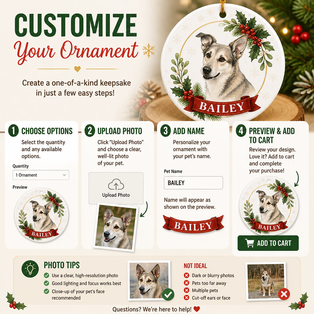 Custom Pet Portrait Holly Wreath Ornament with Name - Personalized Ornament 1cda549e-31d2-4821-931c-1b781e16c012.jpg