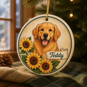 Golden Retriever Sunflower Pet Name Ornament - Personalized Ornament 1cdf6d84-abb1-4cdb-a115-e24e45193f92.jpg