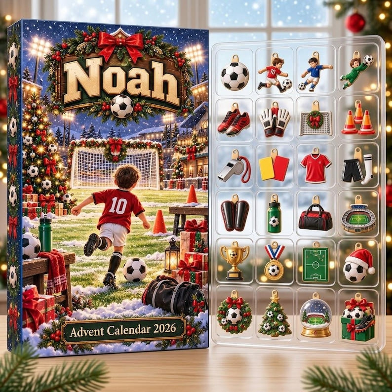 Personalized Soccer Advent Calendar 2026, 24 Football Charms, Custom Name Christmas Countdown Gift for Soccer Players 1ce0812e-2820-433f-87d1-598ce7061fbc-il_794xN.8509494616_89sv.jpg