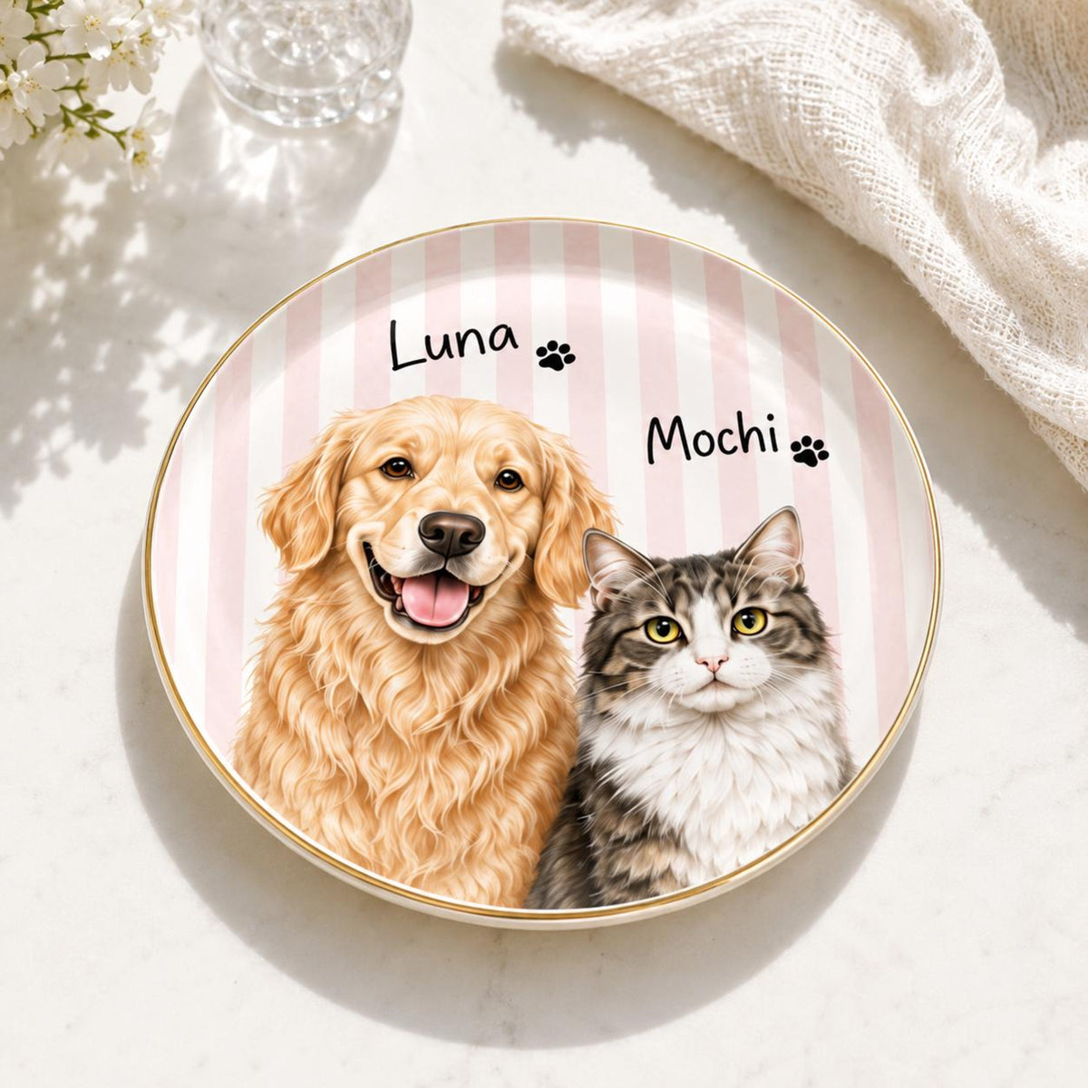 Personalized Pet Portrait Jewelry Dish, Dog Cat Photo Trinket Tray, Pet Memorial Jewelry Dish, Gift For Dog Mom, Gift For Pet Lovers 1d0517df-05c0-422c-9977-b26e159525d0-banner-8.jpg