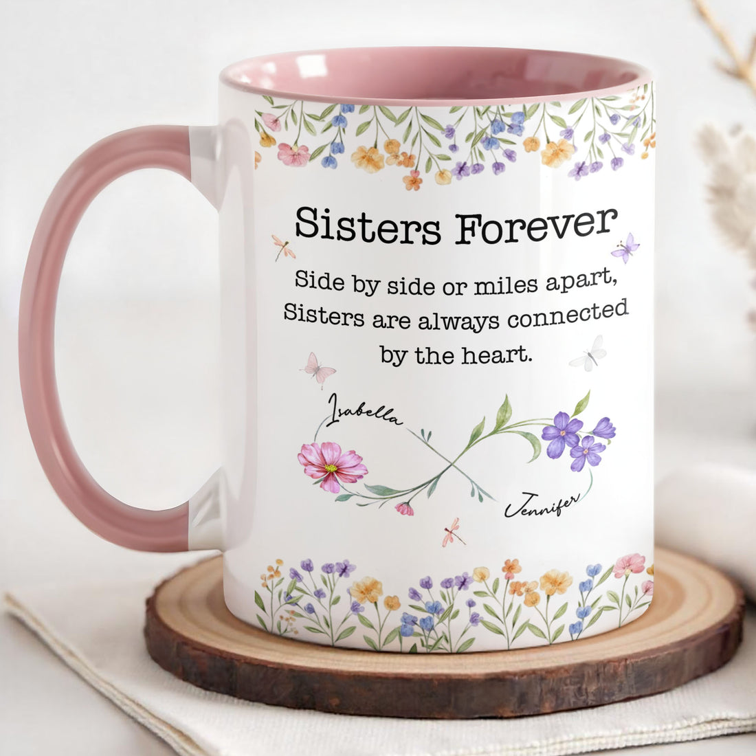Sisters Forever Infinity Coffee Mug, Custom Gift For Sister And Besties 1d16d3e8-562b-473e-a92f-cef5f65ae8a5-2.jpg