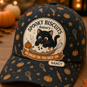 Spooky Biscuits Bakery AOP Cap – Black Cat Halloween (Personalized Name) - Personalized All Over Print Cap 1d1cc891-14a6-4f2d-91a2-47a60fad8458.jpg