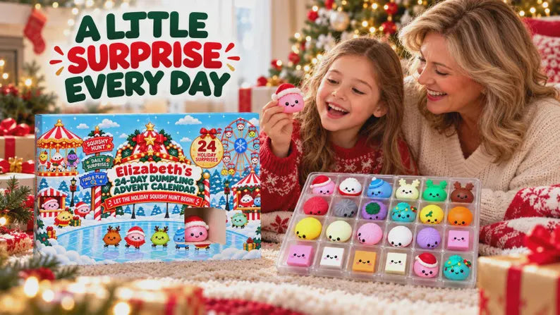 Personalized Name Dumpling Squishy Advent Calendar, 24 Days Squishy Hunt Countdown, Squishy Fidget Toys, Kids Christmas Gift 1d33644d-9422-4c3f-b53e-d04a8451e389-fghrtf-5-.webp