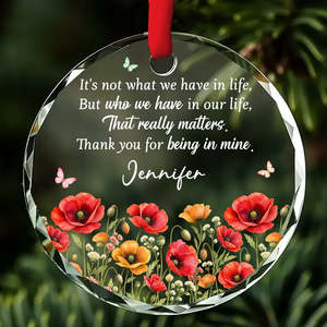 Thank You For Being In My Life - Personalized Glass Ornament - Christmas Gift For Bestie, Friends 1d635ce1-c666-4643-bfe1-6dbf60c549e6-banner-2.png