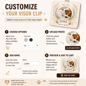 Angel Wings Pet Memorial Car Visor Clip – Photo + Name - Personalized Car Visor Clip 1d6c2e48-249b-412d-976b-a15a4fdbded0.jpg
