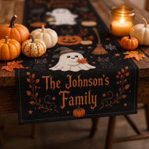 Personalized Halloween Table Runner, Cute Ghost and Pumpkin Runner, Fall Kitchen Dining Table Decoration 1d70bb50-f1b1-432b-a27e-8f4b1f040d99-5.jpg
