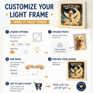 Pet Memorial Light Frame – Your Light Will Always Shine In My Heart - Personalized Light Frame 1d745da9-2d24-4ba7-9ef0-aea314f48a02.jpg
