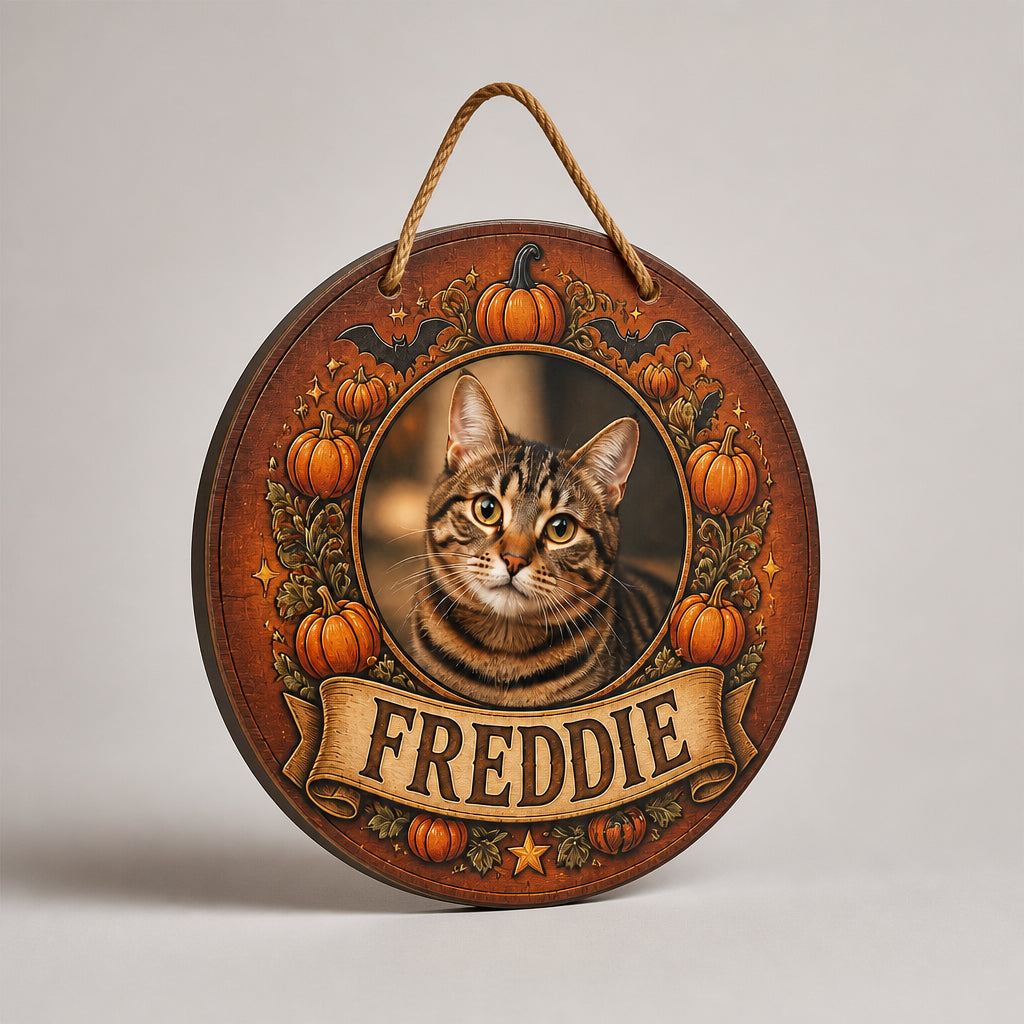 Halloween Pumpkin Pet Photo Wood Door Sign - Personalized Wood Sign 1d7d76dc-288c-4603-b645-bd54ad2fd75f.jpg