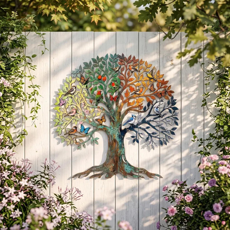 Four Seasons Tree of Life Metal Art, Colorful Nature Wall Sign, Boho Living Room Decor, Housewarming Gift 1d87d672-09b0-48db-a625-aa34a627a213-retgregh-1-.webp