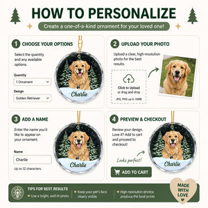 Custom Pet Portrait Crystal Ornament — Wreath Snowfall - Personalized Crystal Ornament 1d8ee03b-b034-41ae-81be-cf5c859df5ce.jpg