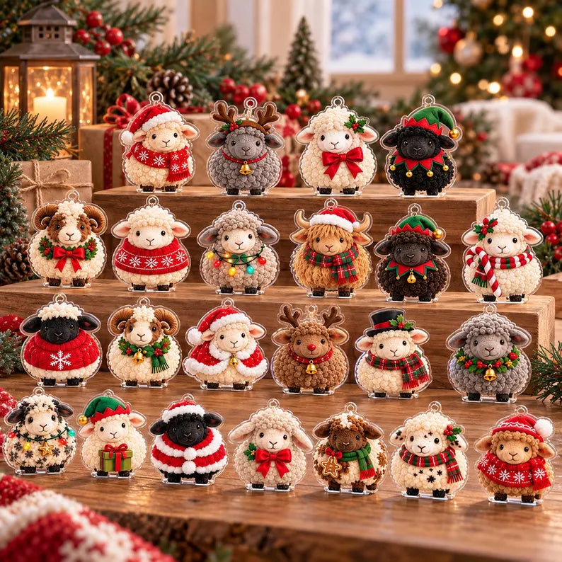 Sheep Advent Calendar 2026, 24 Acrylic Christmas Ornaments, Cute Holiday Countdown, Farm Animal Keepsake Set, Kids Christmas Gift, GIFT 2026 1d923b31-0fbb-436a-97e9-a6abc19dbe19-dsdsds-3-.webp