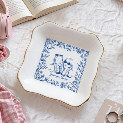Personalized Bestie Photo Jewelry Dish, Toile De Jouy Jewelry Dish, Wedding Gift for Couple, Bridesmaid Gift 1d98f797-c0e6-4cb0-86d6-ba67c7c3e6a2-3.png