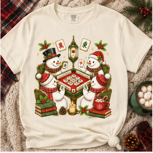 Christmas Mahjong Shirt, Snowman Mahjong Shirt, Mahjong Lover Shirt, Mahjong Lover Gift, Funny Mahjong Lover Shirt, Mahj Tee 1d99c4e2-060a-484f-ba02-c2070453bdd0-02_ivory_20pct_lighter.png