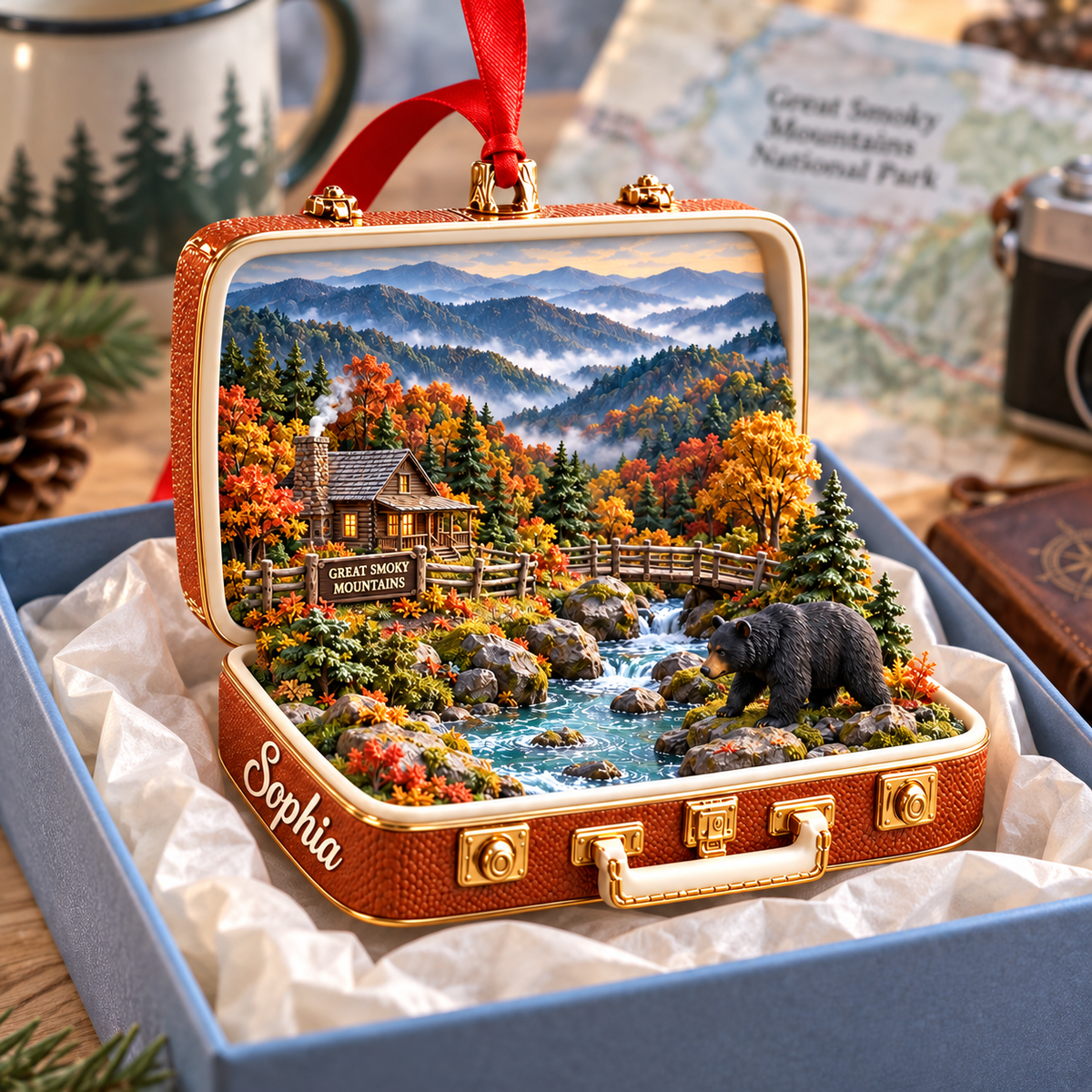Personalized Great Smoky Mountains 3D Suitcase Christmas Ornament – National Park Souvenir & Gift for Nature Lovers 1da57f99-a134-40d9-bba6-40372afea625-Great-Smoky-Mountains-suitcase-ornament-3.png