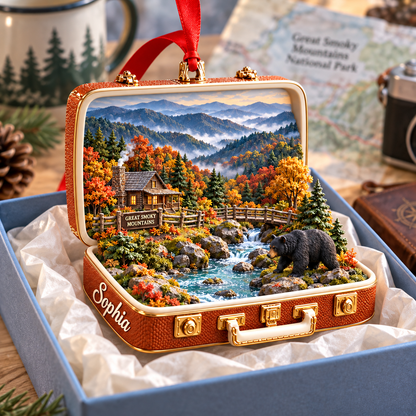 Personalized Great Smoky Mountains 3D Suitcase Christmas Ornament – National Park Souvenir & Gift for Nature Lovers 1da57f99-a134-40d9-bba6-40372afea625-Great-Smoky-Mountains-suitcase-ornament-3.png
