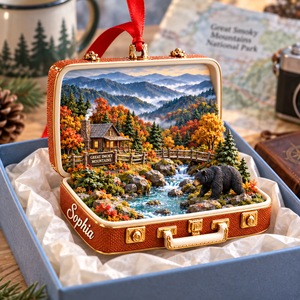 Personalized Great Smoky Mountains 3D Suitcase Christmas Ornament – National Park Souvenir & Gift for Nature Lovers 1da57f99-a134-40d9-bba6-40372afea625-Great-Smoky-Mountains-suitcase-ornament-3.png