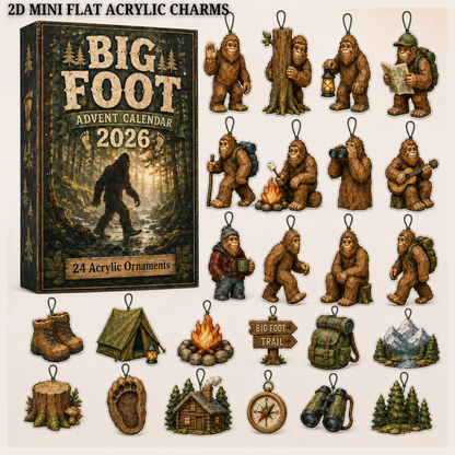 Camping Big Foot Advent Calendar 2026 - 24-Day Festive Countdown, Acrylic Charms Blind Box - Gift For Campers, Family & Friends 1da7c9a0-58c0-4da4-b7da-3cbbafea1e26-big-foot-text.png