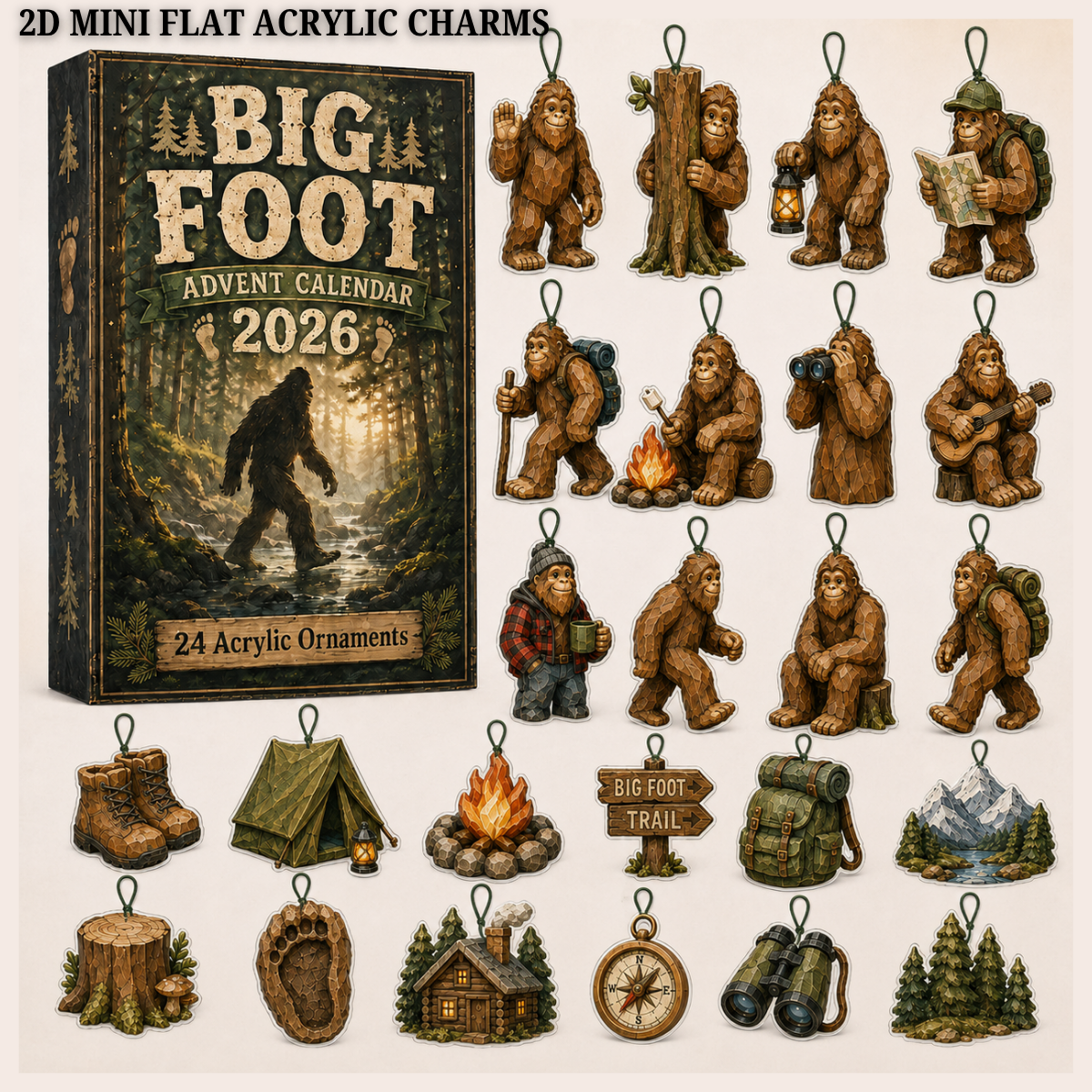Camping Big Foot Advent Calendar 2026 - 24-Day Festive Countdown, Acrylic Charms Blind Box - Gift For Campers, Family & Friends 1da7c9a0-58c0-4da4-b7da-3cbbafea1e26-big-foot-text.png