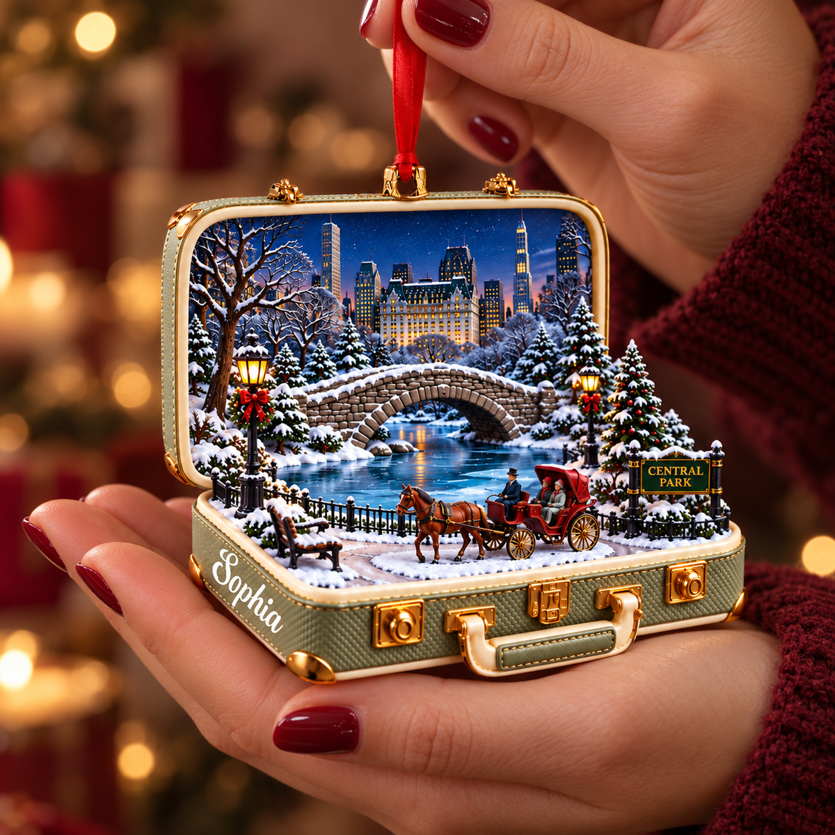 Personalized Central Park 3D Suitcase Christmas Ornament – New York City Souvenir & Gift for NYC Lovers 1da9e1f0-4a2a-4e73-b426-4c717c984f78-Sophia-s-Central-Park-suitcase-ornament-3.png