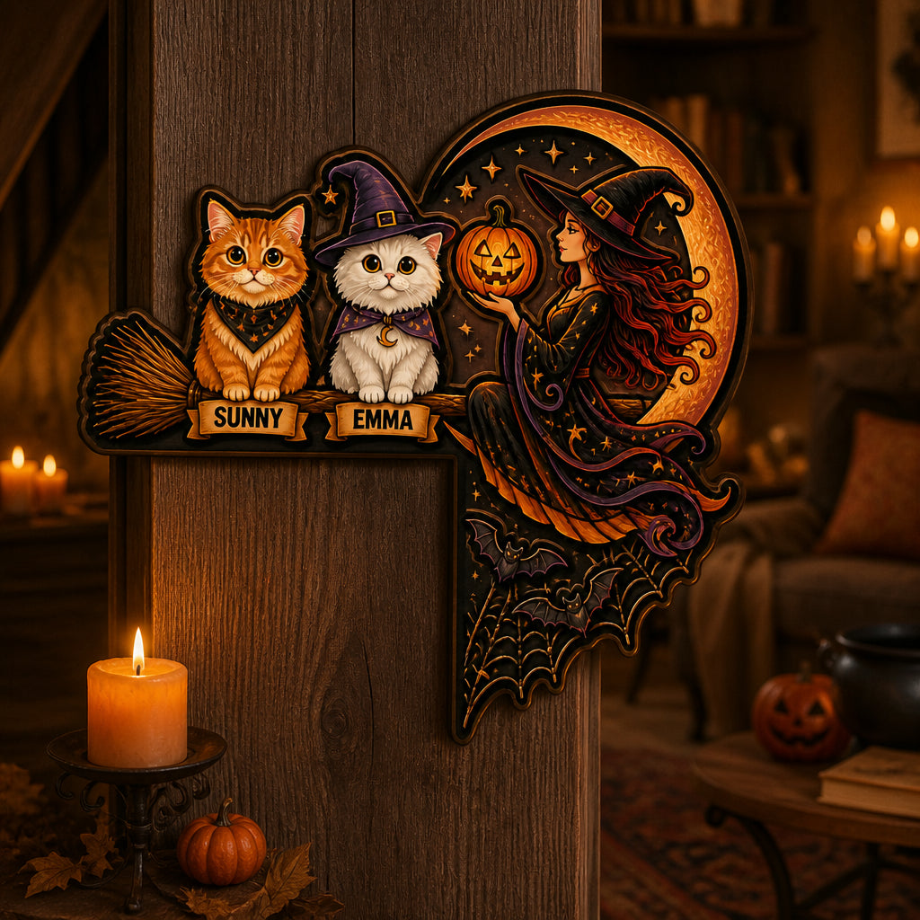 Halloween Witch Broom Corner Sign with Custom Pet Portraits & Names - Personalized Wood Acrylic Sign 1db6699d-76a4-4292-a6da-a1bd6cb82330.jpg