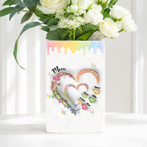 Grandma Mom Sweethearts 3D Effect Faux - Personalized Ceramic Book Vase 1dc54fef-5451-4900-90d5-6478ed529743-mk1.jpg