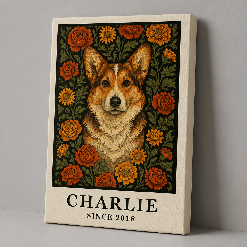 Custom Pet Portrait Canvas – Floral Cameo, Name & Est. Year - Personalized Canvas 1dd4fad3-196e-4591-b64f-92e23cf2e682.jpg