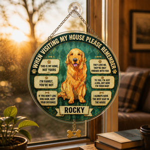 Dog House Rules Doormat – Custom Pet Portrait & Name - Personalized 1 Layered Suncatcher with Charm 1e0fb139-6708-48b6-8f0e-85c06455ca65.jpg