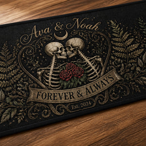 Forever & Always Gothic Botanical Couple Table Runner — Personalized Names & Year - Personalized Table Runner 1e12448c-438e-45bc-9377-70fb6b908f0e.jpg