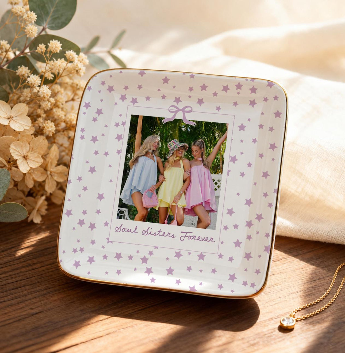 Personalized Besties Photo Ring Dish, Ceramic Best Friend Jewelry Dish, Sister Birthday Gifts For Her, Bridesmaid Striped Trinket Tray 1e1b448c-5e90-44ca-82c0-1af57a3d764a-15.jpg