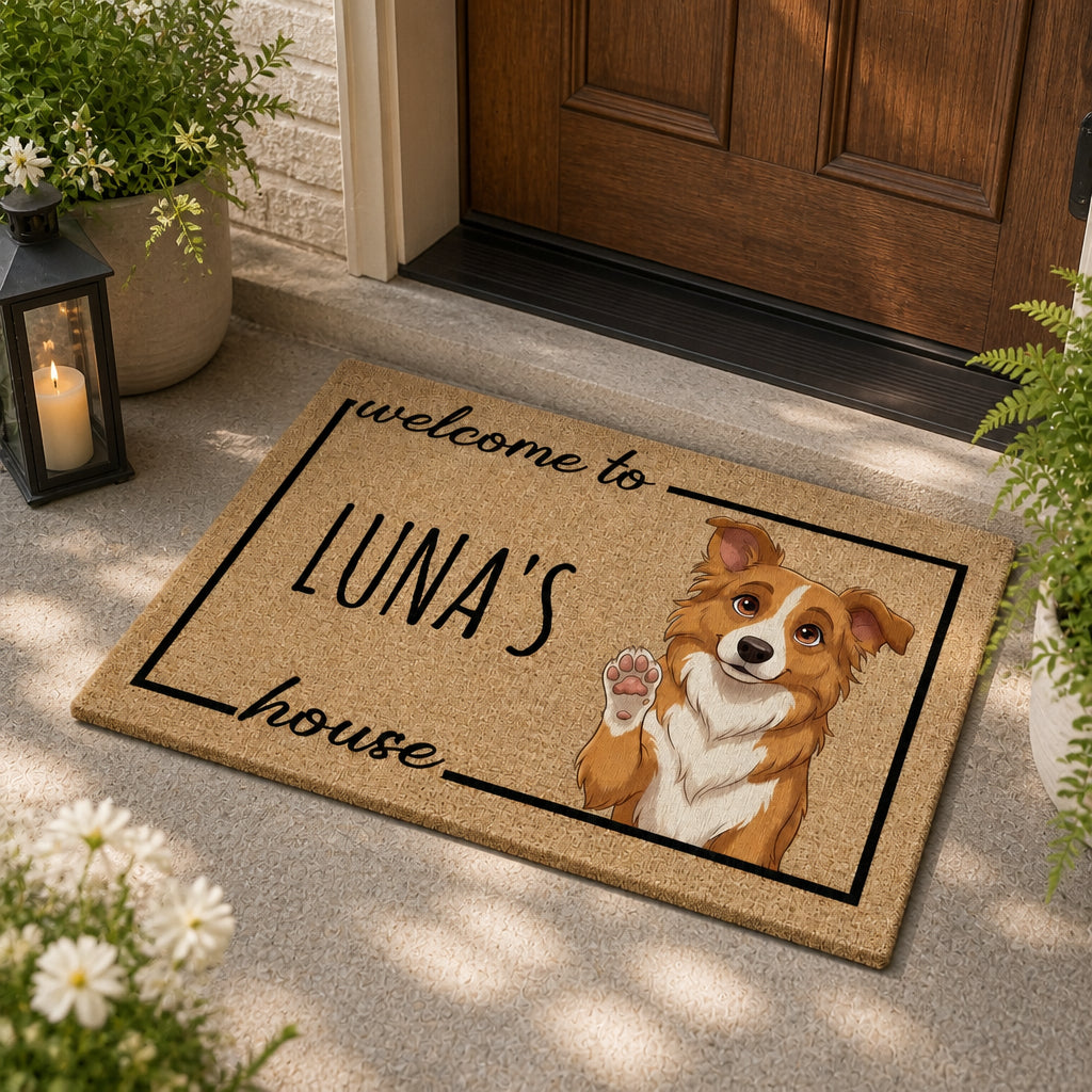 Custom Pet Welcome Doormat – Photo-to-Cartoon Portrait with Pet Name - Personalized Doormat 1e1fa54d-7845-4a96-8bc4-662948f6eeb3.jpg