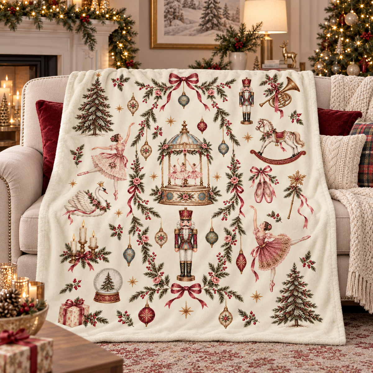 Nutcracker Christmas Flannel Blanket, Vintage Ballerina and Pink Bow Print, Cream Holiday Throw, Ballet Dancer Gift 1e2fec9a-a76e-4601-87f5-214e2f0f4ef1-b3843fd9-5828-4b73-bb08-be9e9840a4ac.png