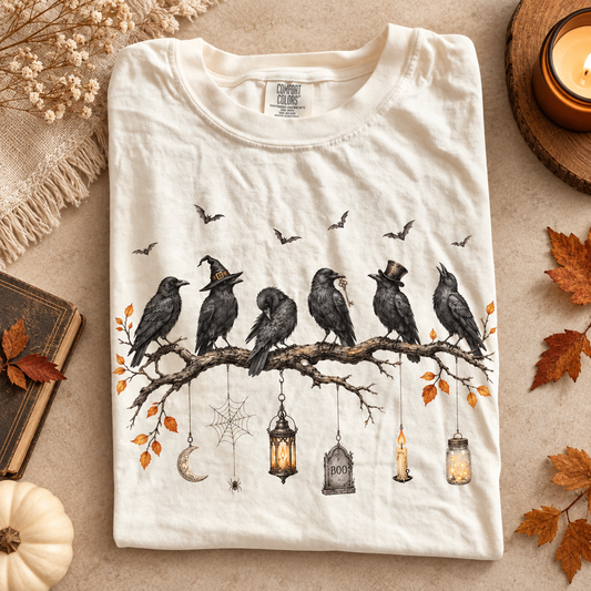 Comfort Colors Black Crow Halloween t-shirt, Cute Spooky Season Fall Tshirt, October Tee Woman, Halloween Bird Top, Halloween Shirt Women 1e338963-4600-40f4-8dfe-7ac44d698e7e-fghn-1-.png