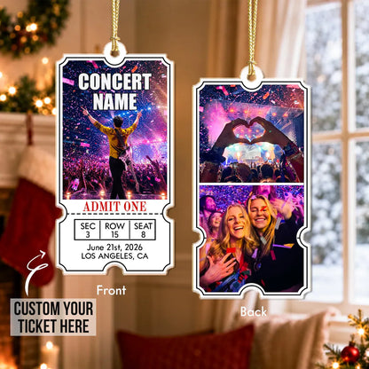 Personalized Concert Ticket Acrylic Ornament: Music Event Keepsake, Music Lover Christmas Gift, Favorite Live Show Ornament 1e349416-22cd-486b-8636-99abb470c636-5.webp