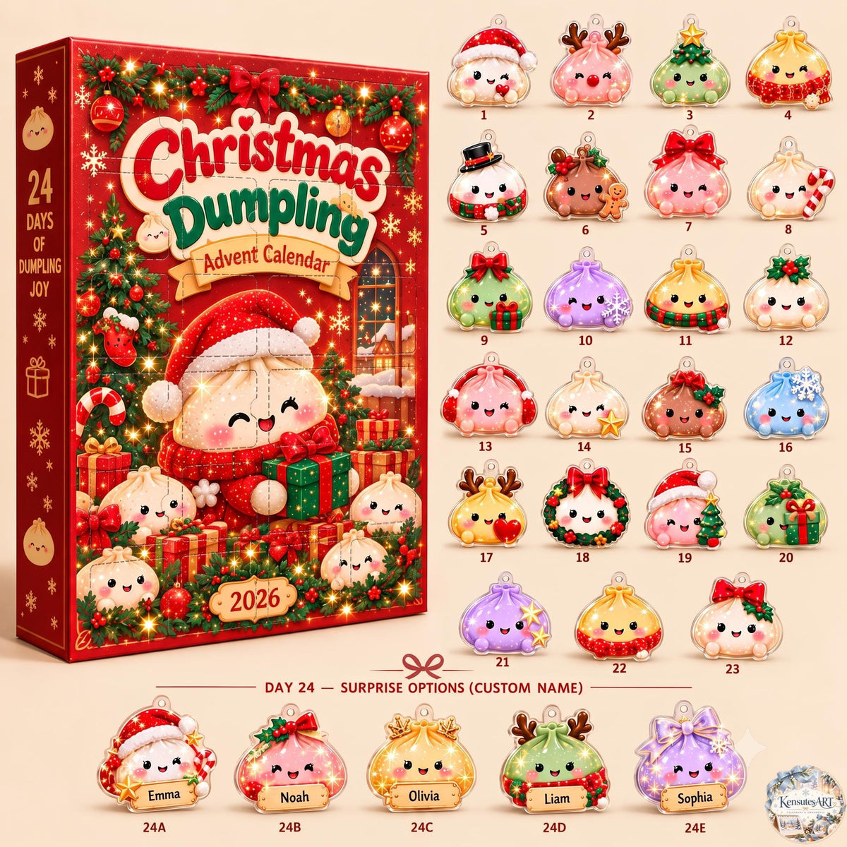 Dumpling Squishy Advent Calendar 2026 | 24 Day Christmas Countdown with Personalized 2D Ornament 1e39f335-cf17-4e18-a3fe-c7f9272a7126-il_fullxfull.8624345983_popc.jpg