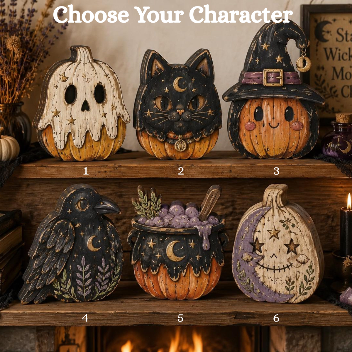 Halloween Wooden Decor Blocks | Witchy Pumpkin, Cat & Raven Shelf Sitters | Rustic Fall Farmhouse Decor 1e663031-1d0e-4f05-92f9-1b557db6cd7a-banner-character.png