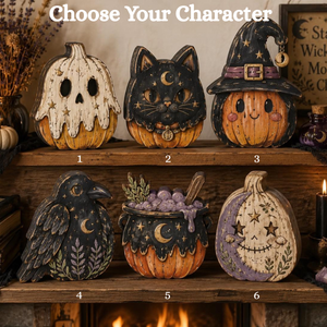 Halloween Wooden Decor Blocks | Witchy Pumpkin, Cat & Raven Shelf Sitters | Rustic Fall Farmhouse Decor 1e663031-1d0e-4f05-92f9-1b557db6cd7a-banner-character.png