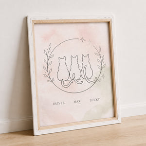 Minimal Line Cats – Personalized Names Canvas - Personalized Canvas 1e6efa9a-f340-4b32-b9be-56ff3a2a6b3a.jpg