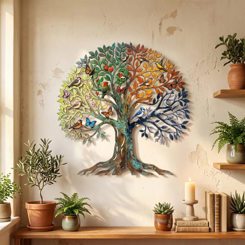 Four Seasons Tree of Life Metal Art, Colorful Nature Wall Sign, Boho Living Room Decor, Housewarming Gift 1e73c7ee-8873-4bed-8e3e-acc259d1eda5-retgregh-3-.webp