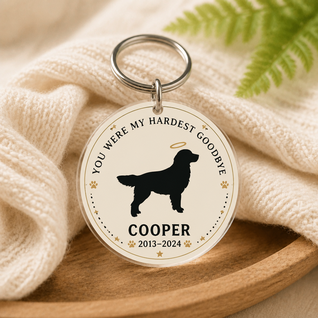 Pet Memorial Acrylic Keychain – You Were My Hardest Goodbye (Name + Years) - Personalized Acrylic Keychain 1e79e2ec-14cb-4067-bc6b-4f3b7fcca9fc.png