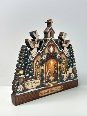 Christmas Nativity Church Wooden Block, Holy Family Manger Scene, Christian Religious Decor, Faith Hope Love Christmas Table Decor 1e87c906-d8ba-4960-9aae-78228aa89173-fg-7-.jpg